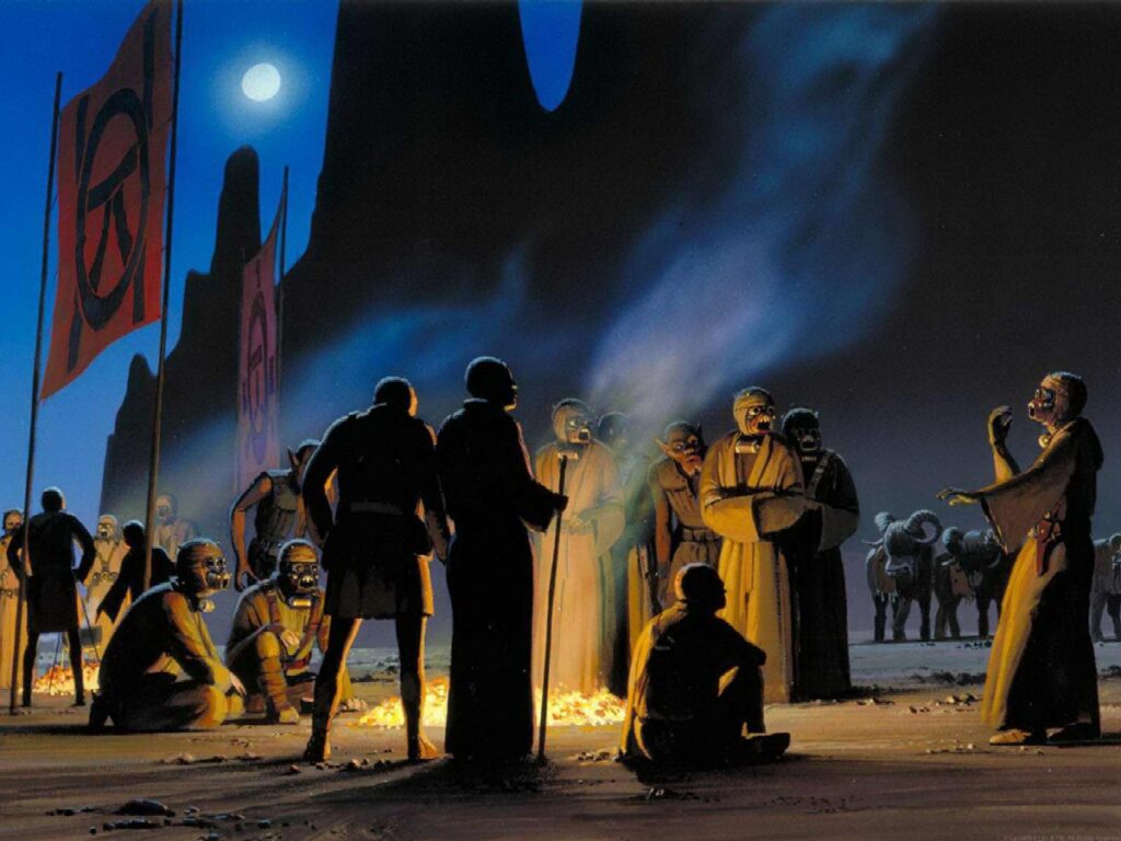 Tusken Raider Camp by Ralph McQuarrie
