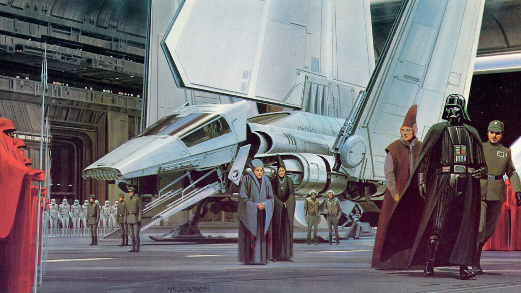 Darth Vader lands on the second Death Star - concept art