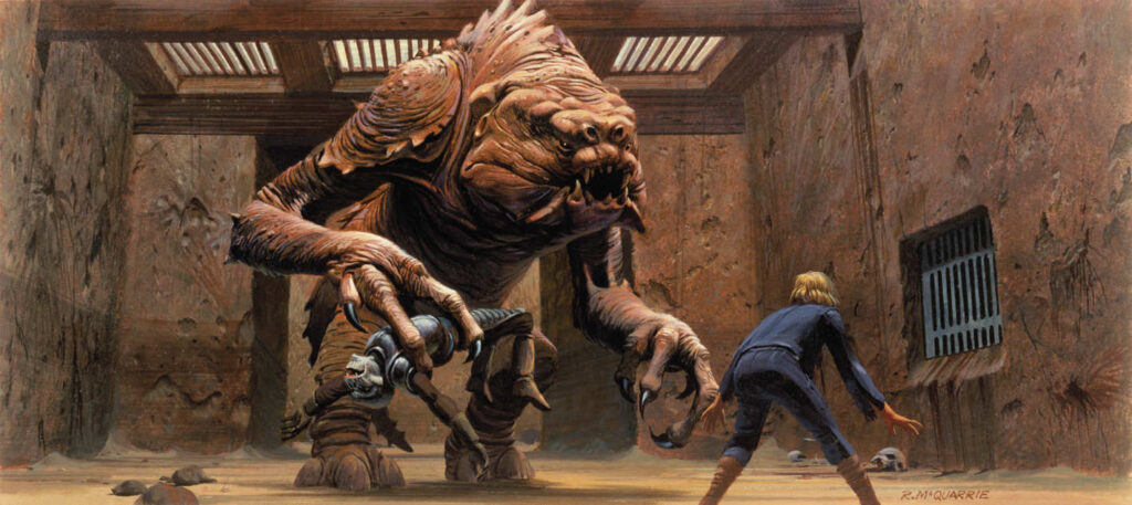 Luke Skywalker vs the Rancor - concept art