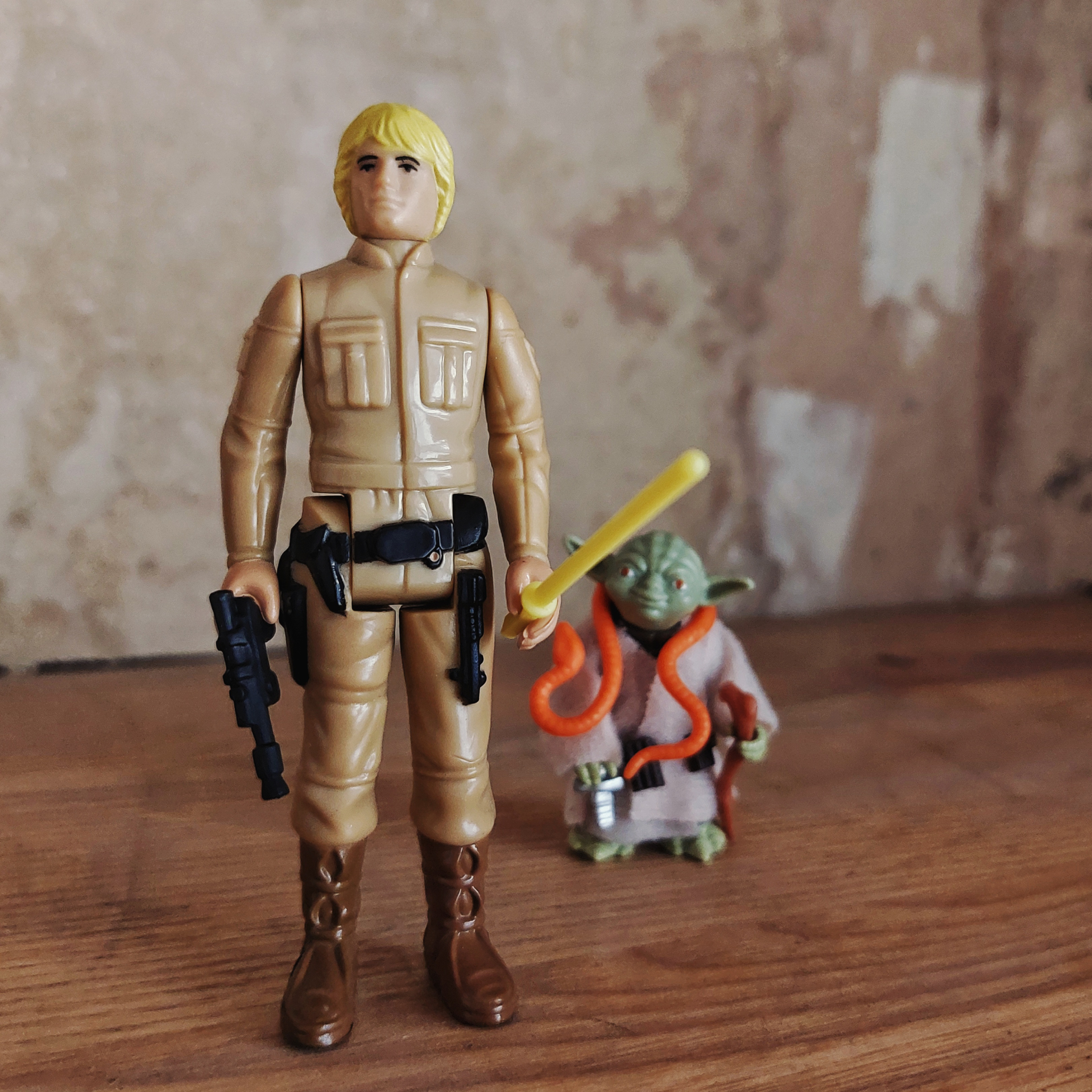 Vintage Bespin Luke Skywalker and Yoda from The Empire Strikes Back toy line (1980) - Retro Collection version